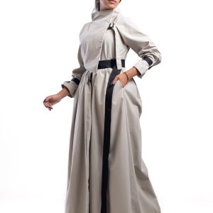 elegance in arc trench dress